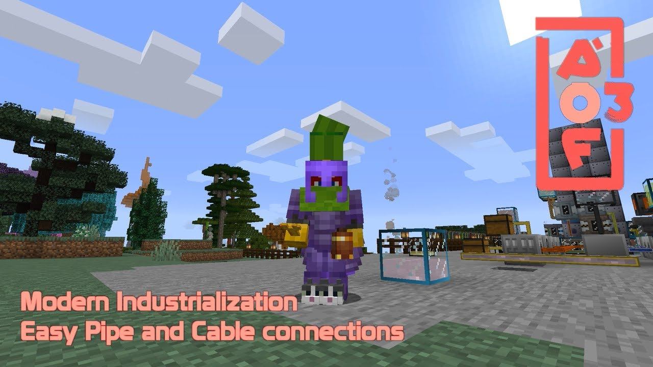 All Of Fabric 3 - Modern Industrialization: Easy Pipe And Cable Connections