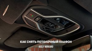 Как снять передний потолочный плафон освещения салона Джили Монжаро / Geely Monjaro