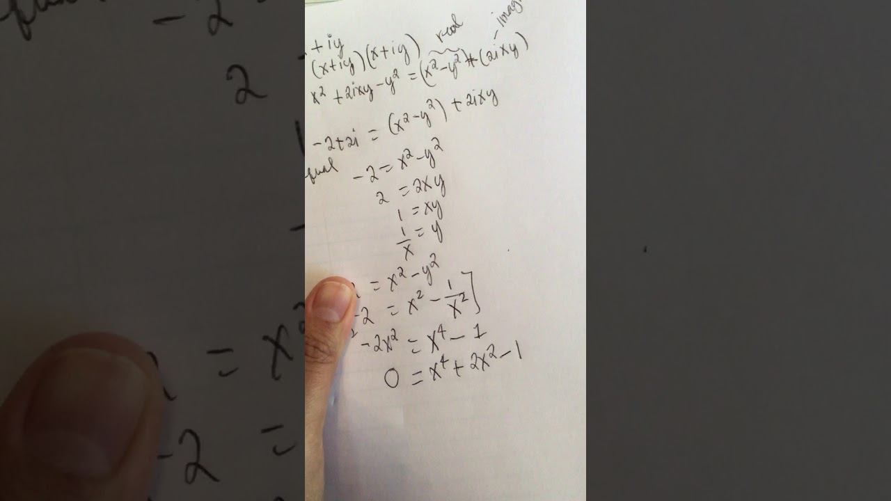 Find two complex numbers in the form z=x+iy satisfying the equation z squred =2i-2 смотреть онлайн