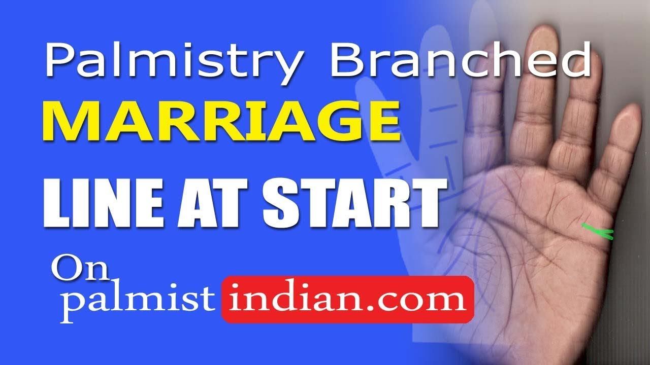 Branched Marriage Line / Attachment line at start Palmistry Reading By Palmist Manish смотреть онлайн