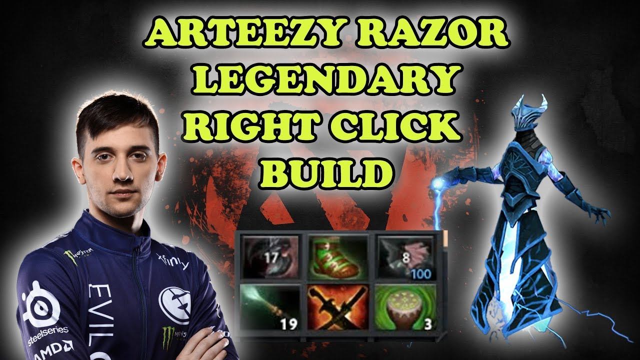ARTEEZY RAZOR LEGENDARY RIGHT CLICK BUILD DOTA 2 смотреть онлайн