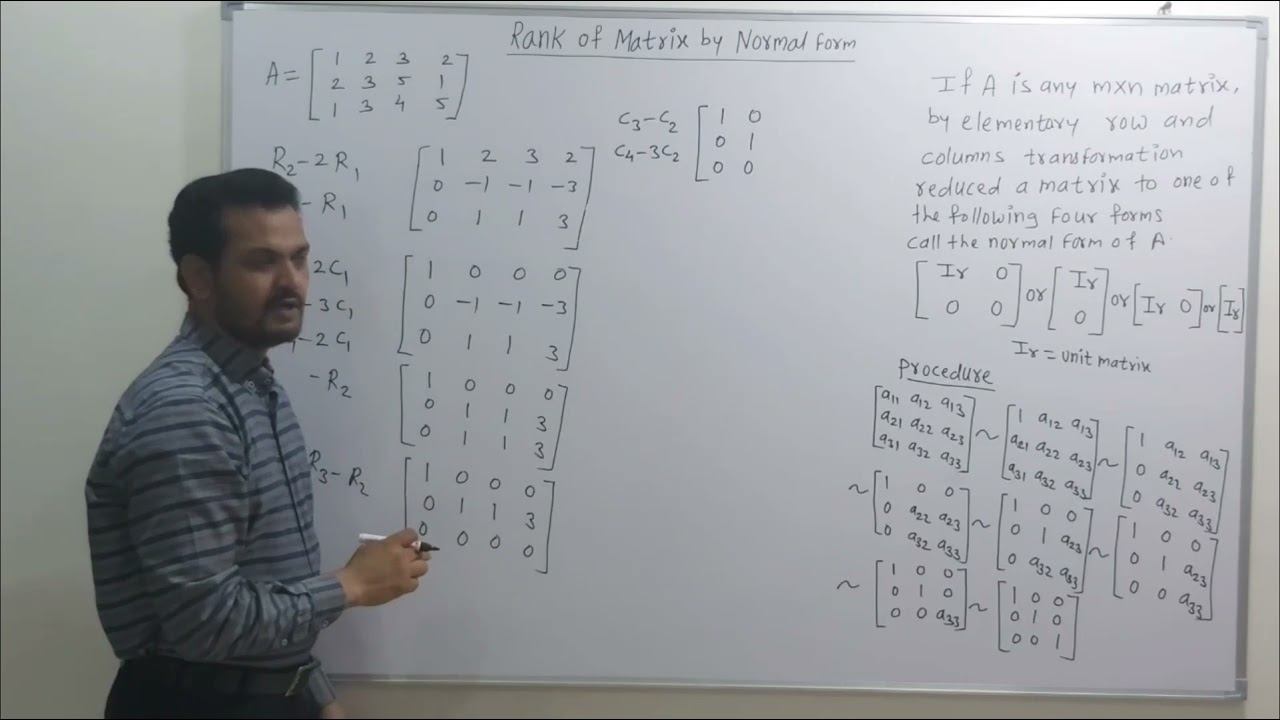 Rank of Matrix by Normal form смотреть онлайн