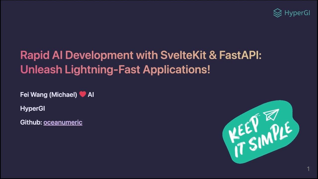 Rapid AI Development with SvelteKit & FastAPI: Unleash Lightning-Fast Applications - Section I смотреть онлайн