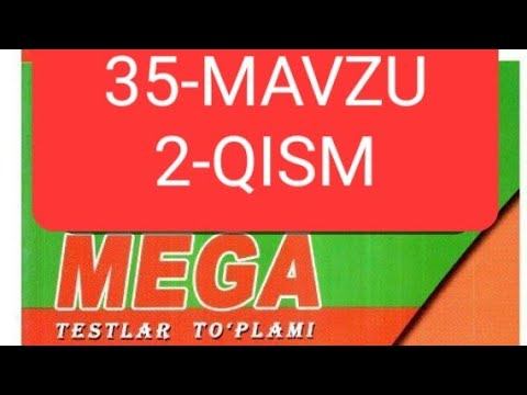 MEGA KIMYO 35-MAVZU. 2-QISM. 94-148-SAVOLLAR TAHLILI