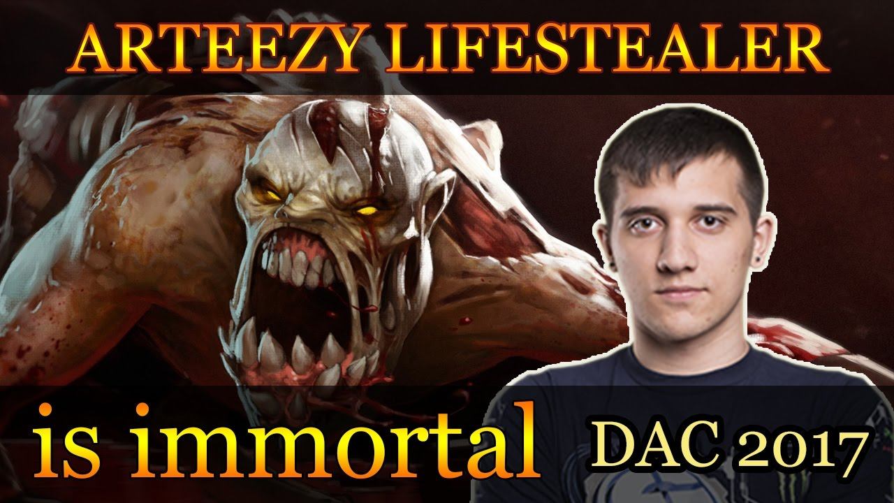 Arteezy Immortal Lifestealer DAC 2017 (1vs4 + Rampage)