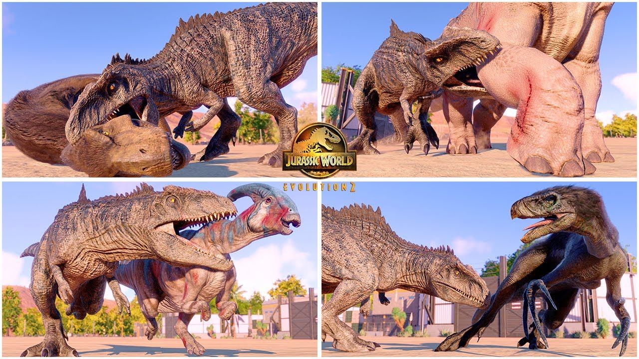 Dominion Giganotosaurus VS All Dinosaurs Killing & Hunting Animations 🦖 Jurassic World Evolution 2 смотреть онлайн