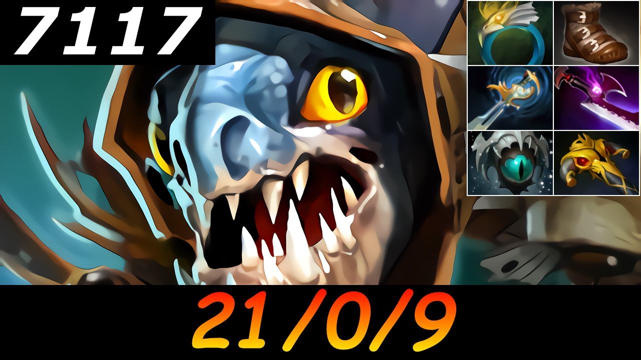 Dota 2 Slark 7117 MMR 21/0/9 (Kills/Deaths/Assists) Ranked Full Gameplay смотреть онлайн