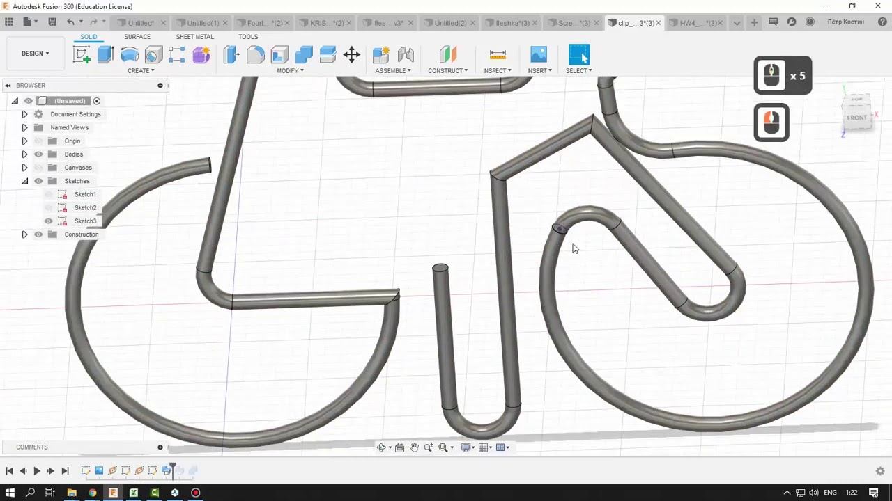 Autodesk Fusion 360 / Урок 6 / Поверхности смотреть онлайн
