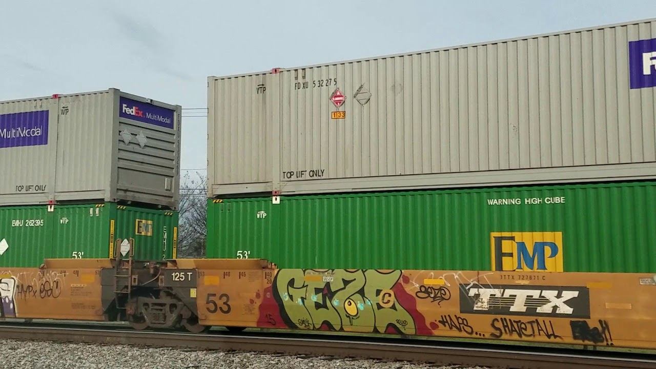 NS 214 Citirail 1503 leading, NS, BNSF lashup 3-17-18 смотреть онлайн