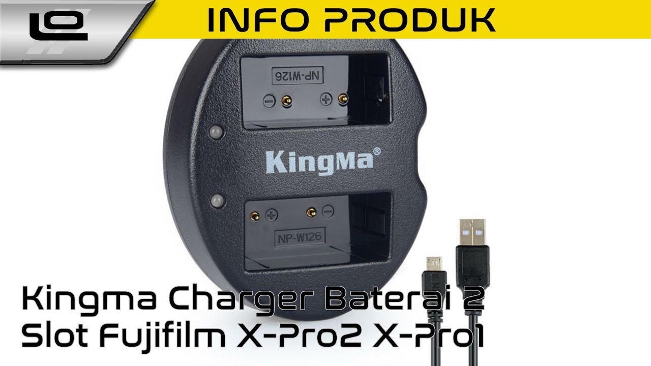 Kingma Charger Baterai 2 Slot Fujifilm X-Pro2 X-Pro1 X-T2 - NP-W126 | Info Produk смотреть онлайн