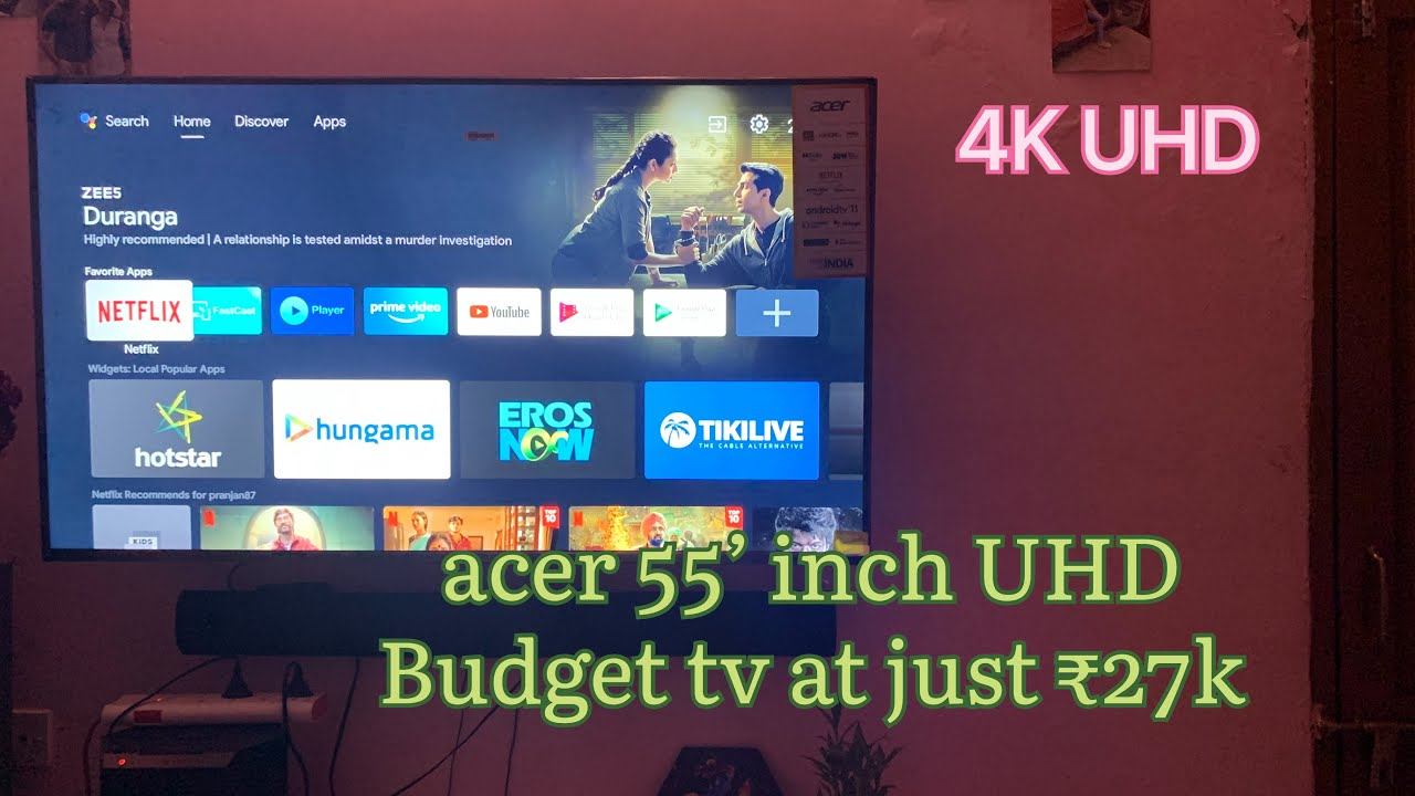 Acer I series 55’ inch 4K ultra HD TV unboxing and complete installation process смотреть онлайн