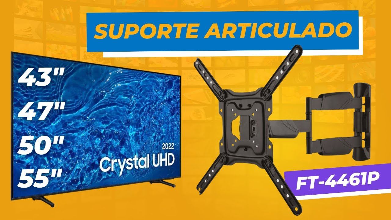 O Suporte Articulado Mais Vendido - TV LED 23-65" | Modelo FT-4461P Fixatek смотреть онлайн