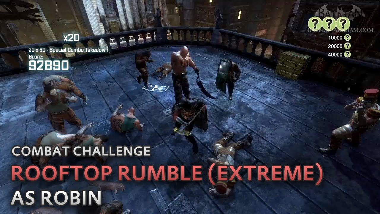 Batman: Arkham City - Rooftop Rumble (Extreme) [as Robin] - Combat Challenge смотреть онлайн