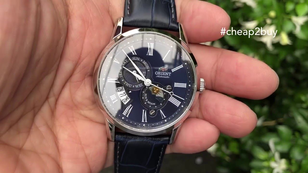 Orient SAK00005D0-B (sun & moon gen 3 blue) смотреть онлайн