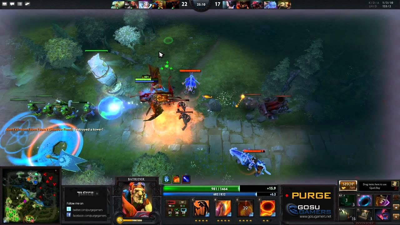 Dota 2 Purge plays Batrider смотреть онлайн