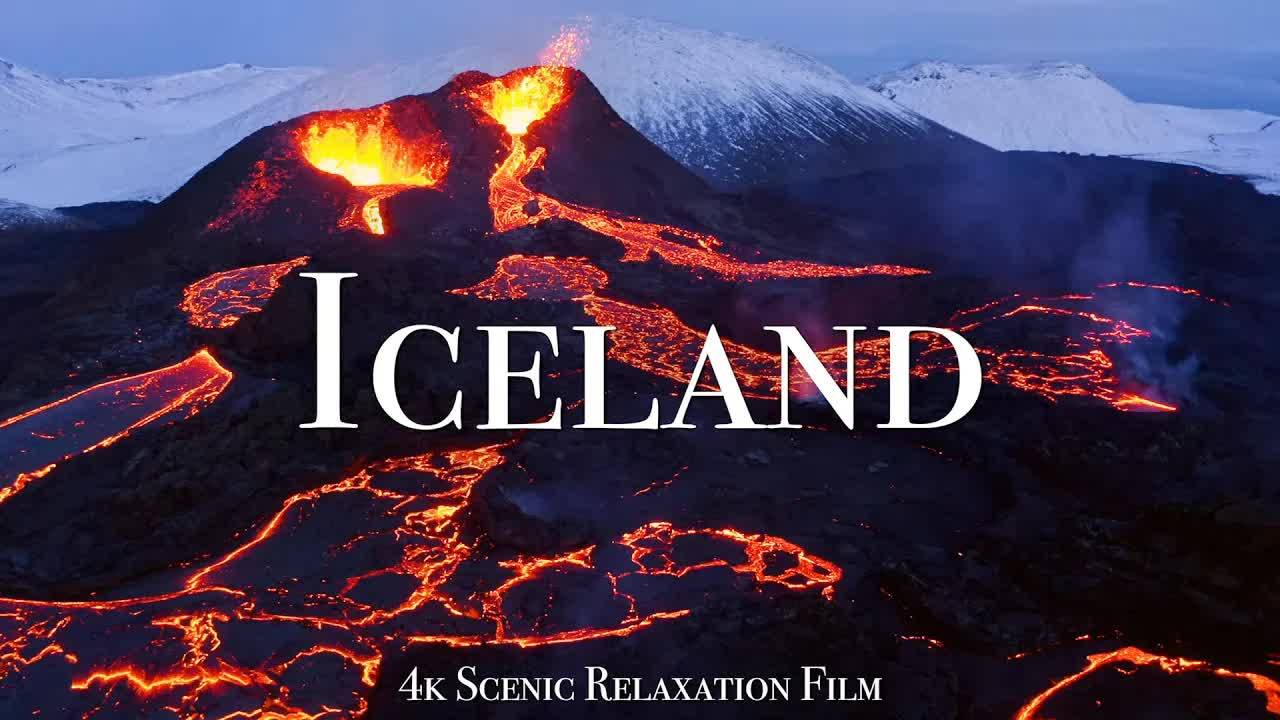 Iceland 4K - Scenic Relaxation Film With Calming Music смотреть онлайн