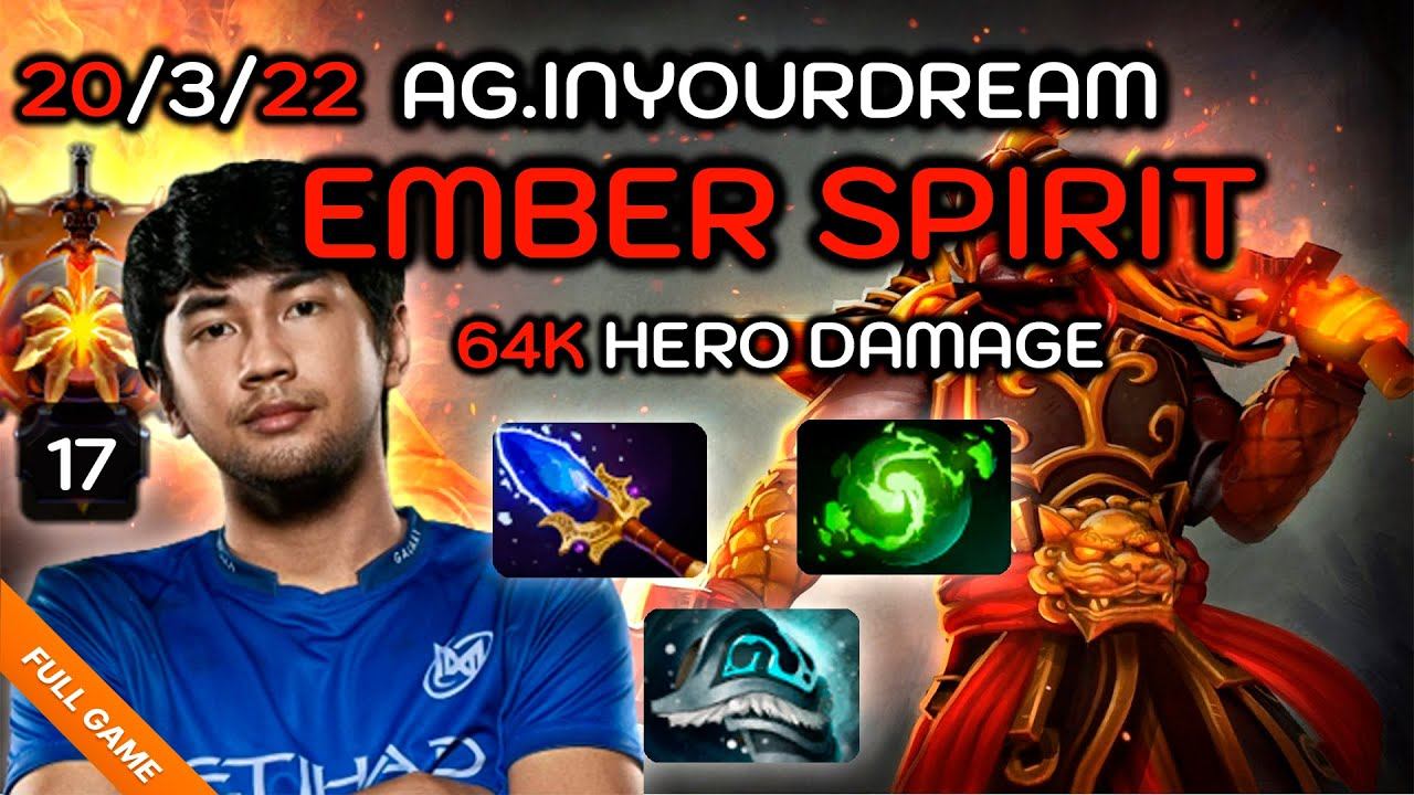 inYourdreaM Mid Ember Spirit [20/3/22] insane impact with 64K HERO DAMAGE смотреть онлайн