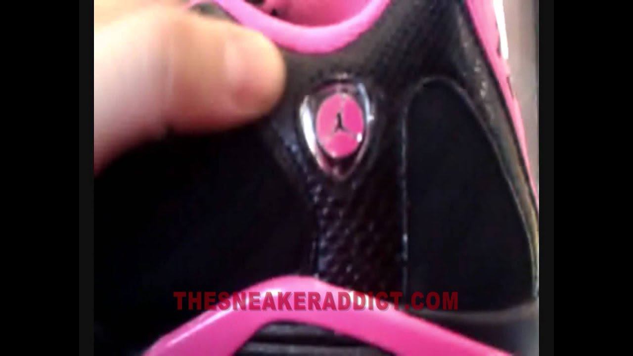 Air Jordan 14 Pink Black GS Sneaker смотреть онлайн