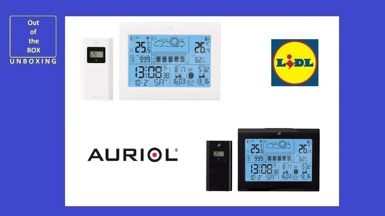 UNBOXING Auriol Radio-Controlled Weather Station 08/2018 (Lidl internal external AAA 100m 1.5) смотреть онлайн