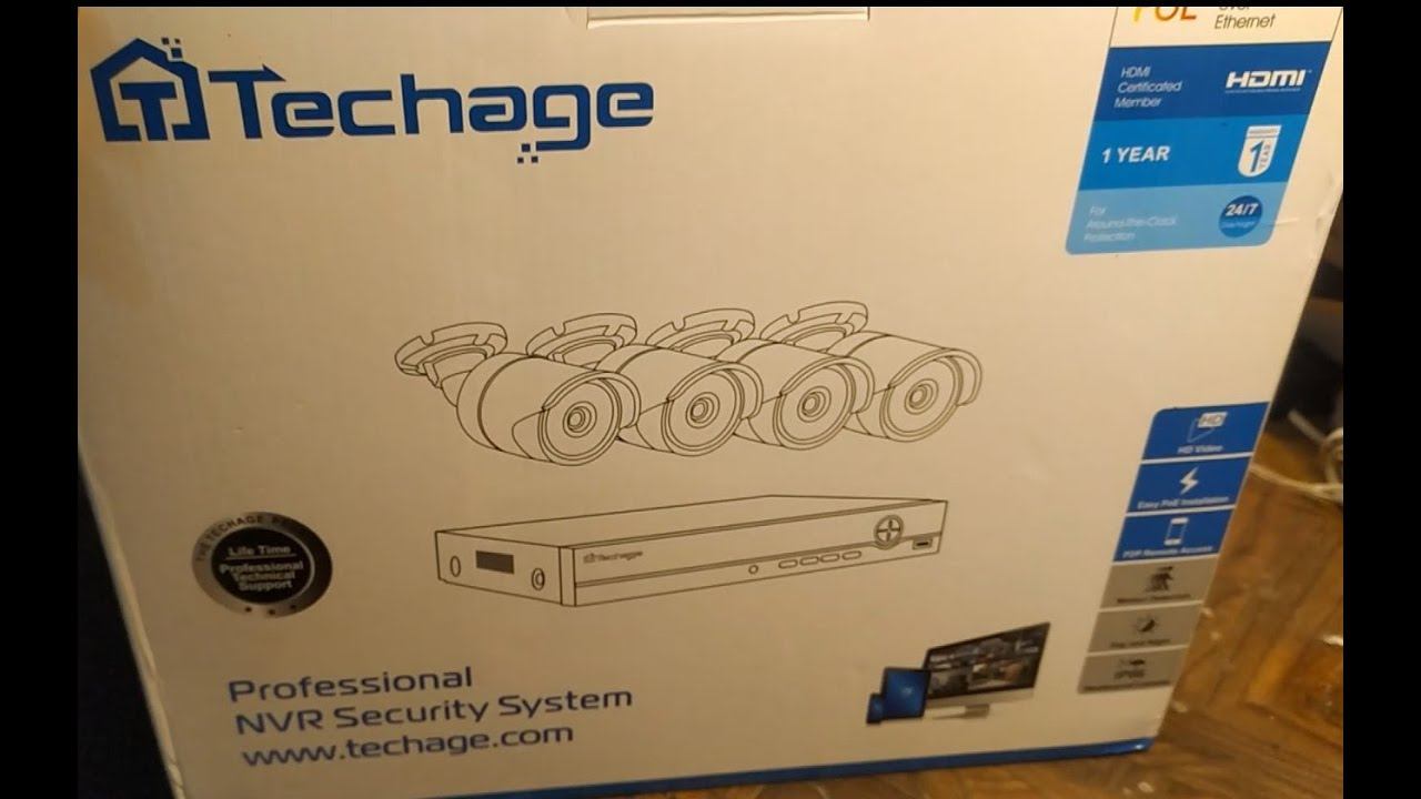 Techage N6708N NVR Security System part1 смотреть онлайн