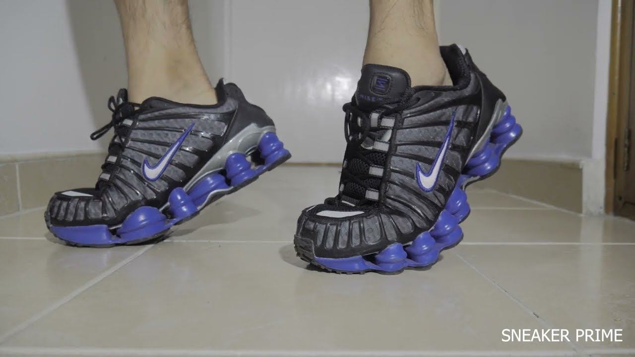 NIKE  SHOX TL  7 ON FEET SOCKS AND NOT SOX- Walking