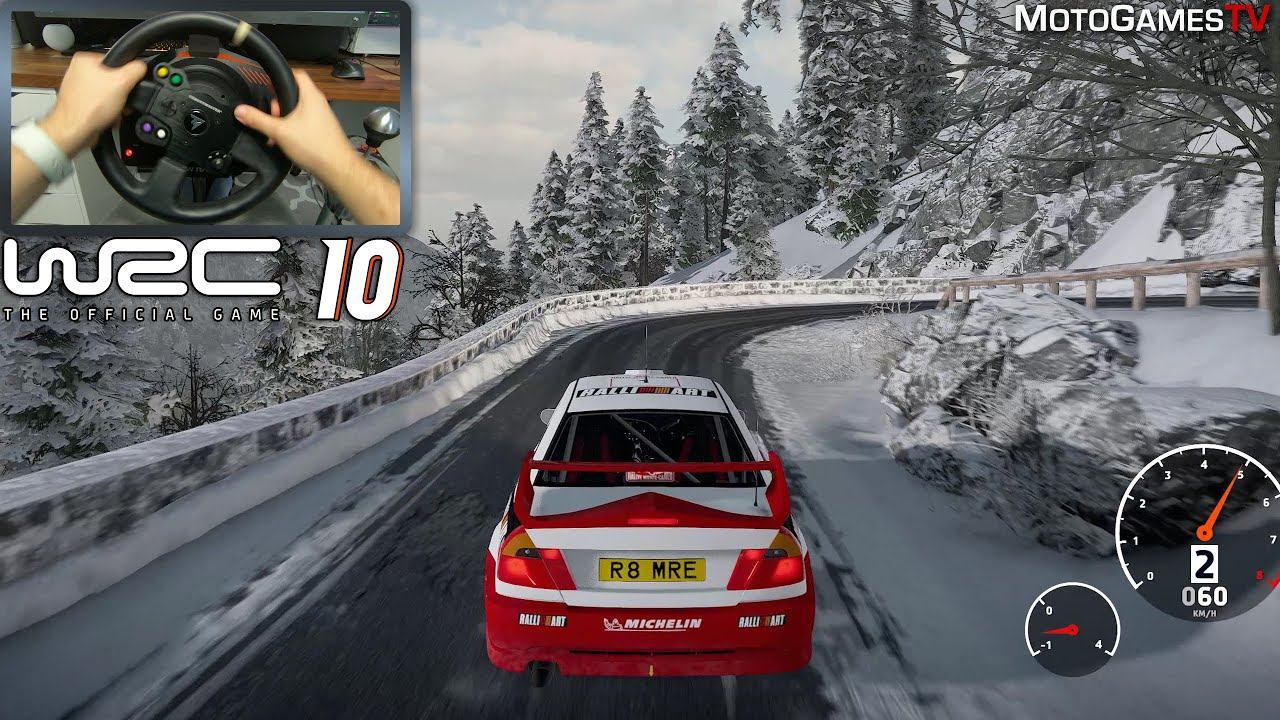 WRC 10 - Mitsubishi Lancer Evo V 1998 at Monte Carlo | Thrustmaster TS-XW Gameplay смотреть онлайн