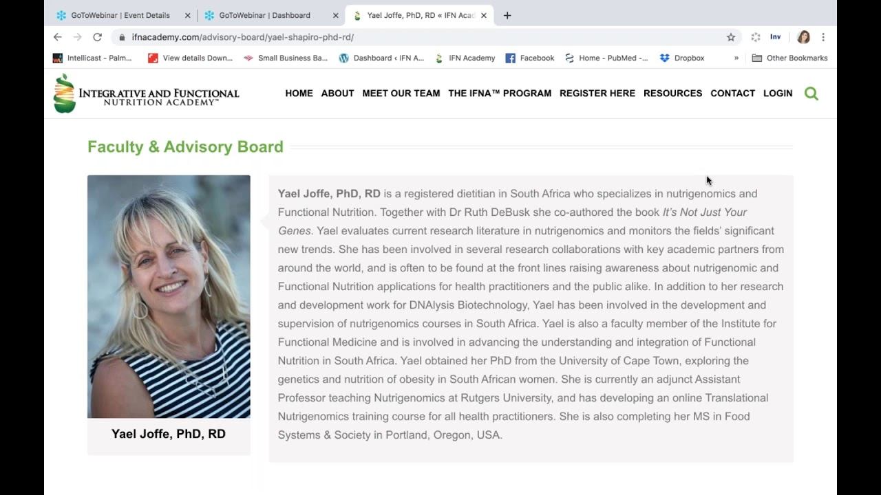 IFN Academy - Live Q & A with Yael Joffe, PhD, RD смотреть онлайн