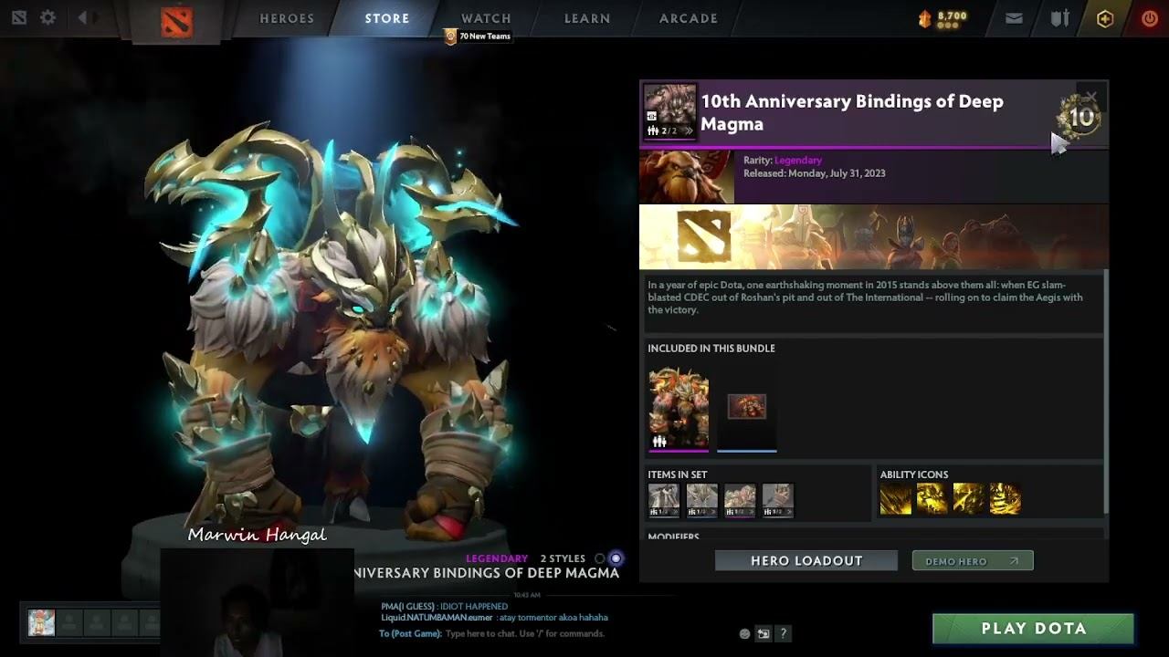 10th year ANNIVERSARY DOTA 2 EARTHSHAKER FREE GIFT FROM STEAM LORD GABEN смотреть онлайн