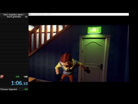 Hello neighbor alpha 1 speedrun my best time 1:06.10 смотреть онлайн