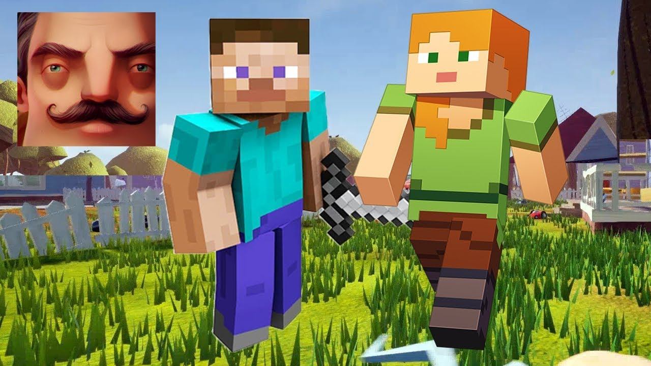 Hello Neighbor - My New Neighbor Minecraft Alex FULL HISTORY Gameplay Walkthrough смотреть онлайн