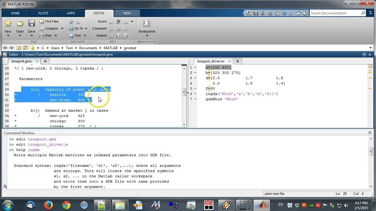 GAMS and Matlab GDXMRW tools IRGDX and IWGDX смотреть онлайн