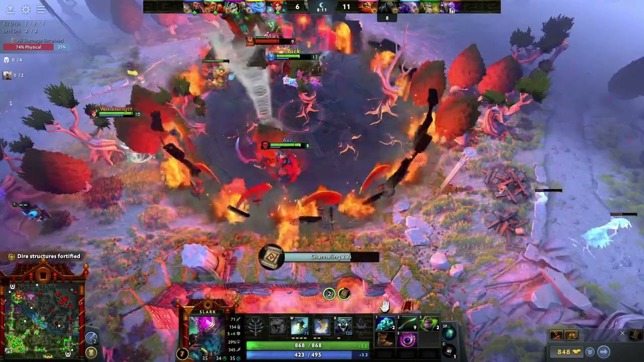 DotA 2 Slark Pos 5 Support Gameplay смотреть онлайн