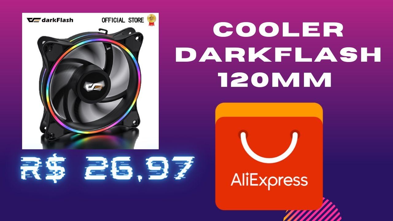Cooler Darkflash 120mm - Promoção Aliexpress!!! смотреть онлайн