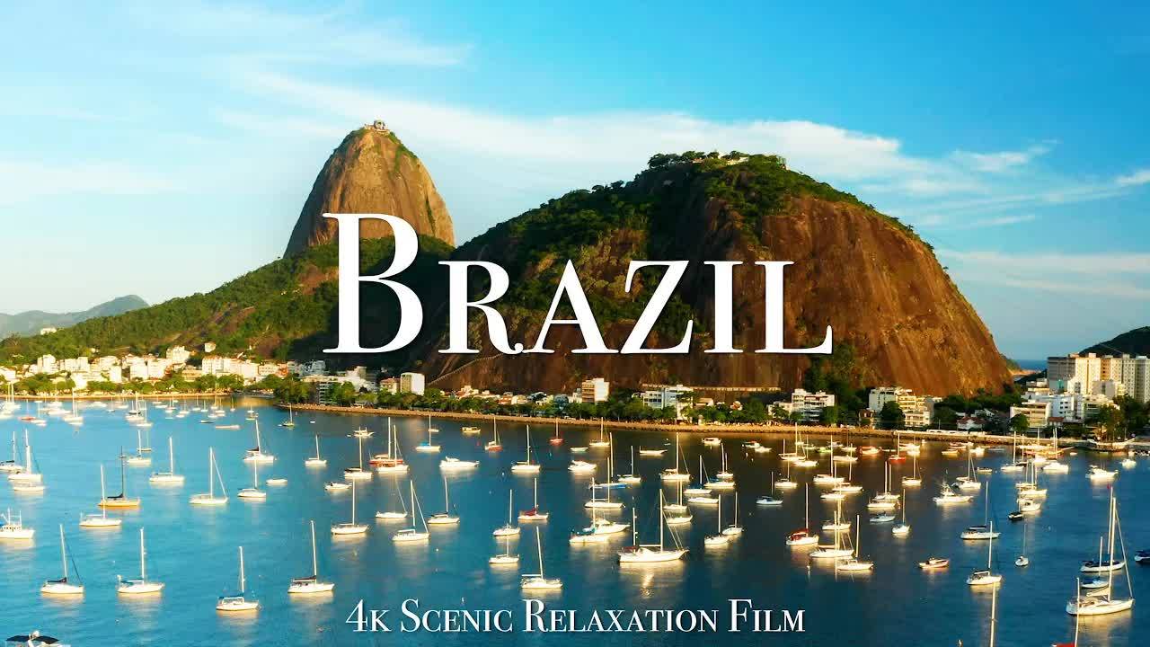 Brazil 4K - Scenic Relaxation Film With Calming Music смотреть онлайн