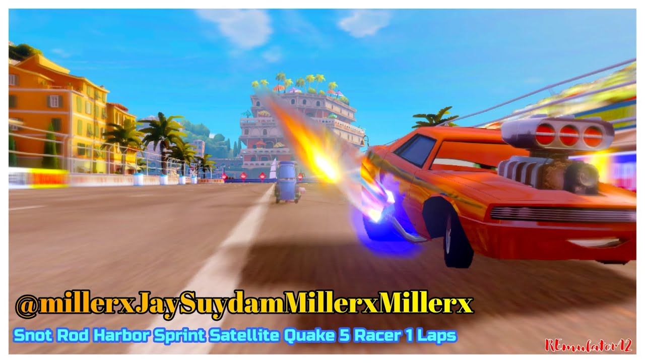 Cars 2 The Video Game | Snot Rod - Battle Race (Satellite Quake 5 Racers) | Harbor Sprint 1 Lap смотреть онлайн