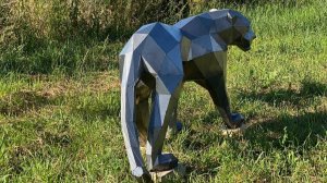 Сборка полигональной фигуры пантеры из металла своими руками.