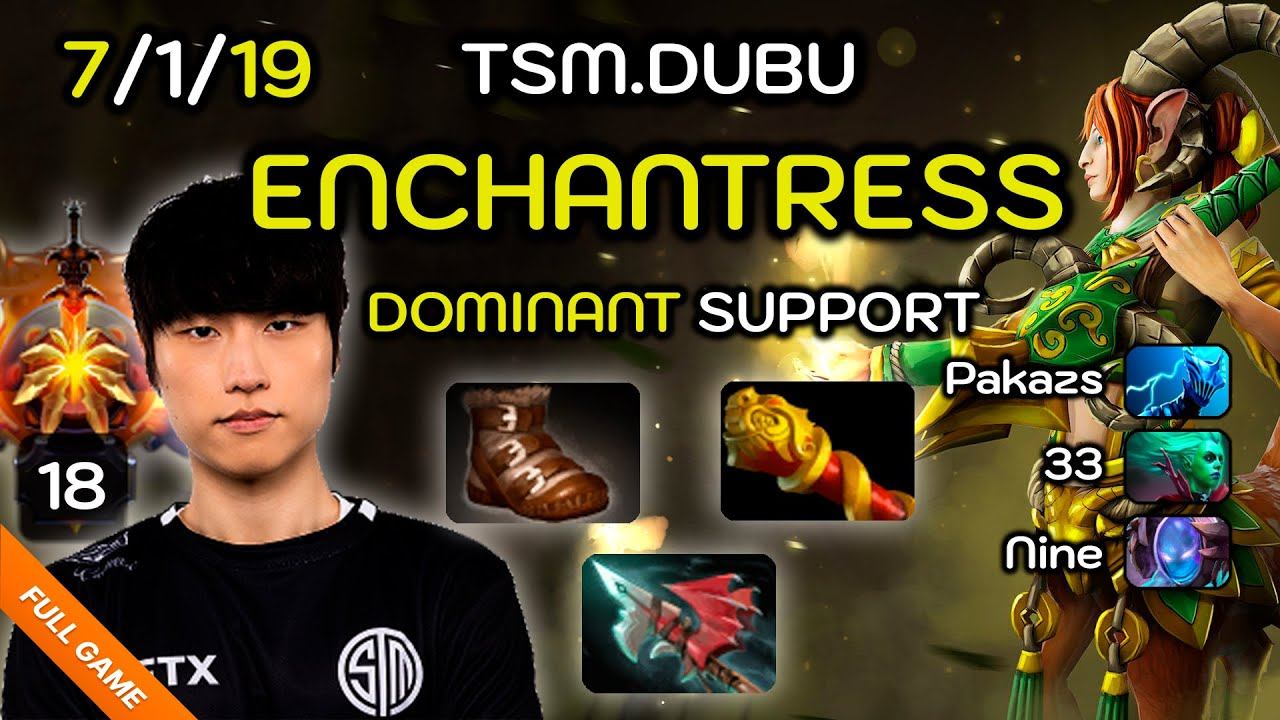 TSM.Dubu Pos 5 Hard Support Enchantress [7/1/19] carrying the early game VS Tundra.Nine & Tundra.33 смотреть онлайн