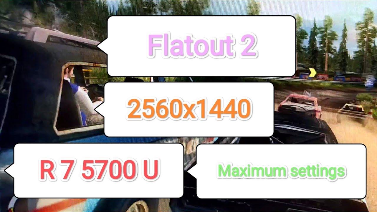 Flatout 2 (R 7 5700 U/2560x1440/Maximum settings) смотреть онлайн