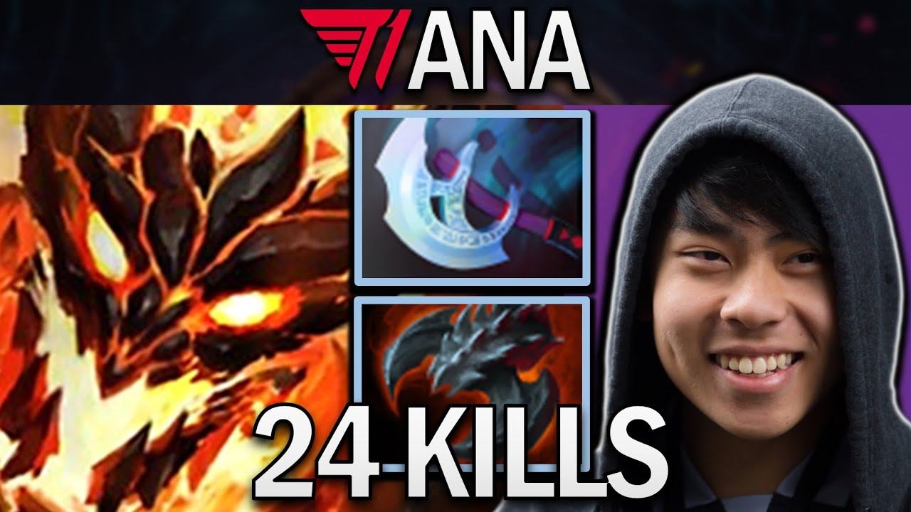 Shadow Fiend Dota 2 Gameplay T1.Ana with 24 Kills and Manta Style - TI12 смотреть онлайн