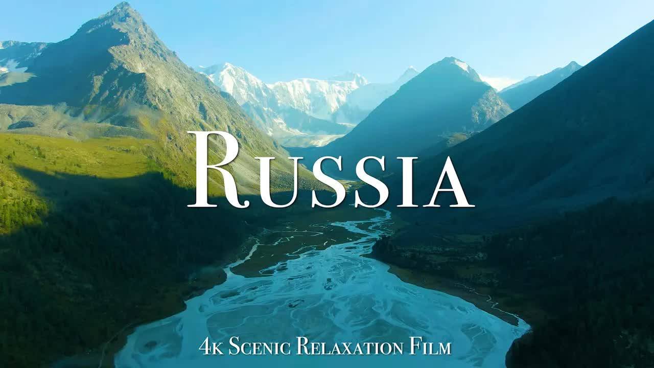Russia 4K - Scenic Relaxation Film with Calming Music смотреть онлайн