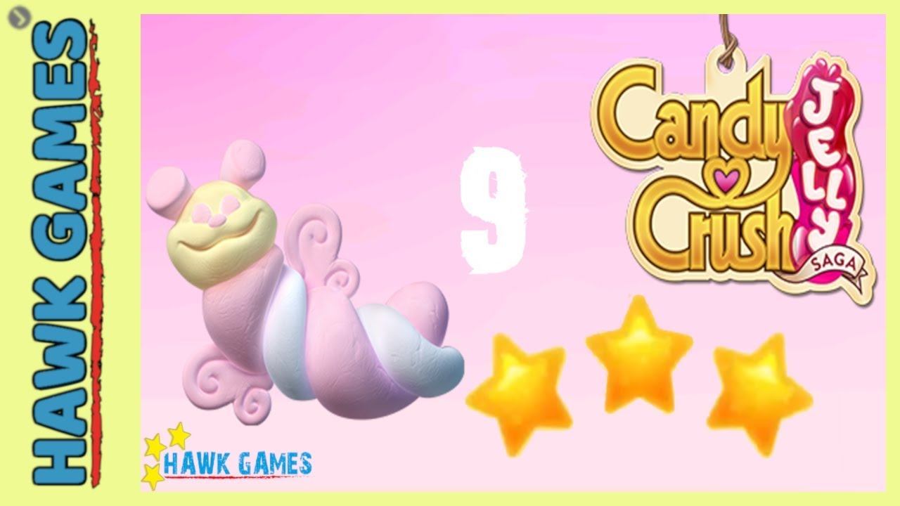 Candy Crush Jelly - 3 Stars Walkthrough Level 9 (Puffler mode) смотреть онлайн
