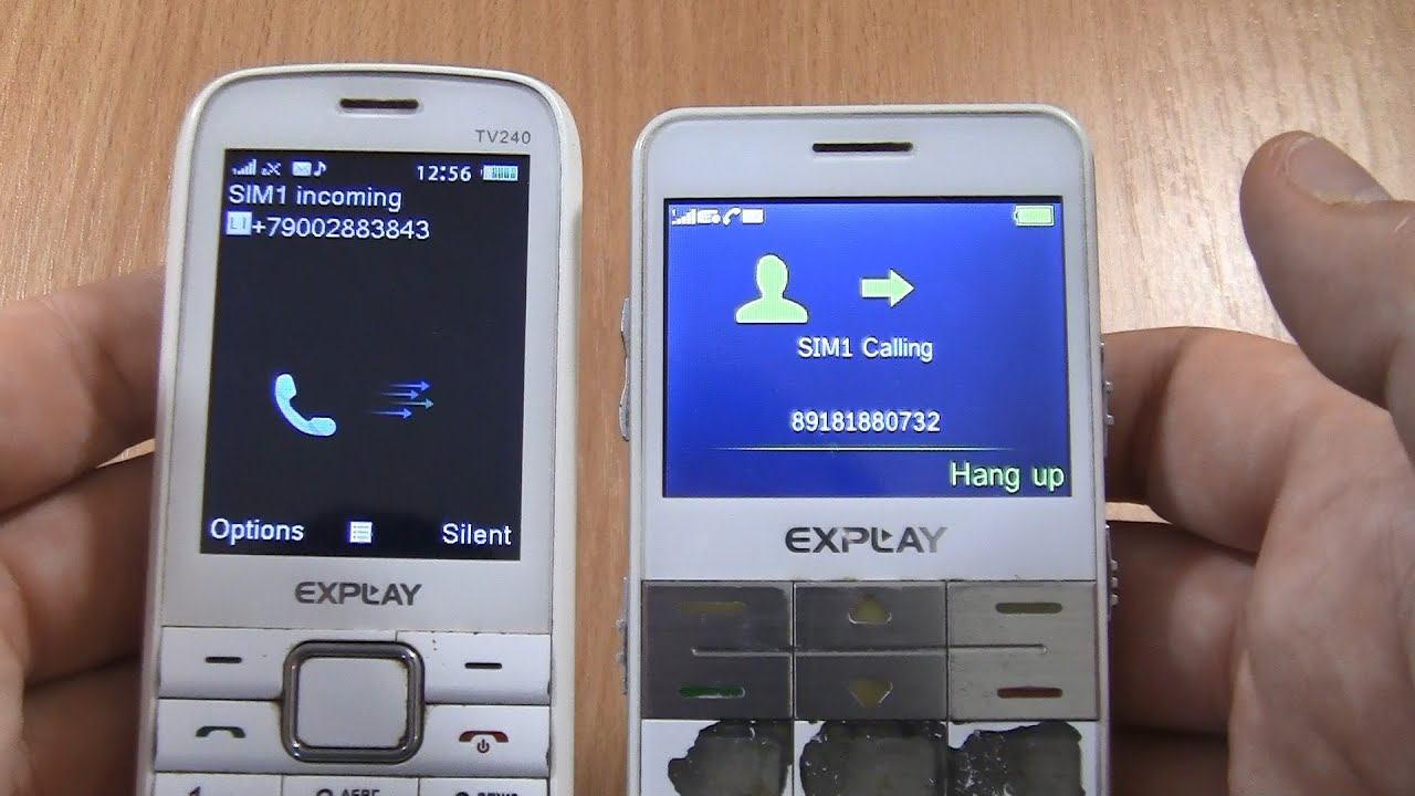 Incoming call & Outgoing call at the Same Time Explay TV240 +Explay BM55 white смотреть онлайн