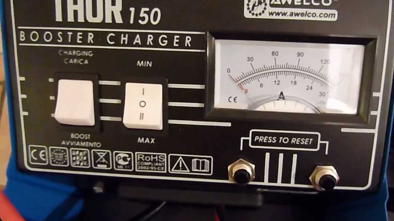 AWELCO THOR 150 Battery Charger Booster Chargeur Démarreur tension смотреть онлайн