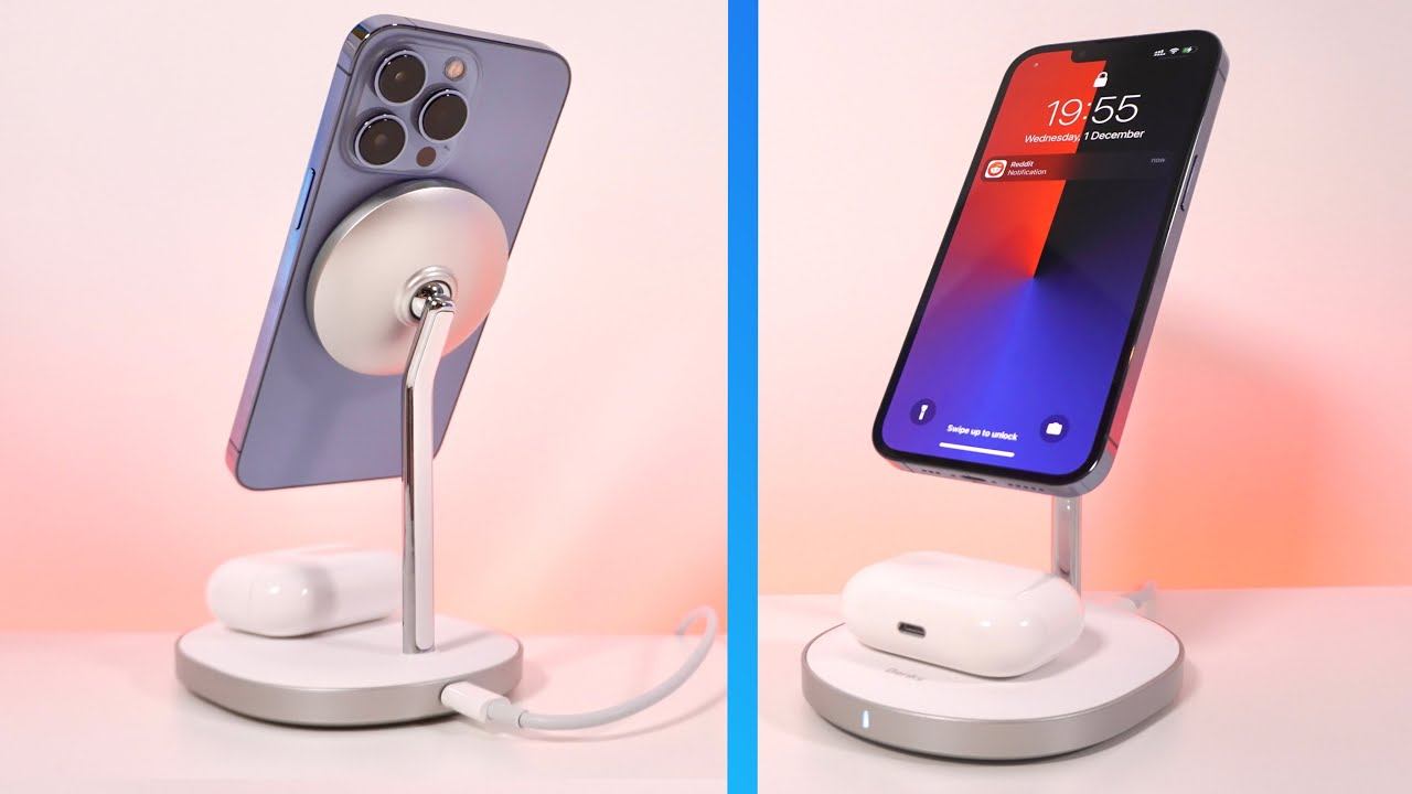Tania ładowarka indukcyjna 2w1 a’la MagSafe. Tym naładujesz bezprzewodowo iPhone i AirPods. KONKURS смотреть онлайн