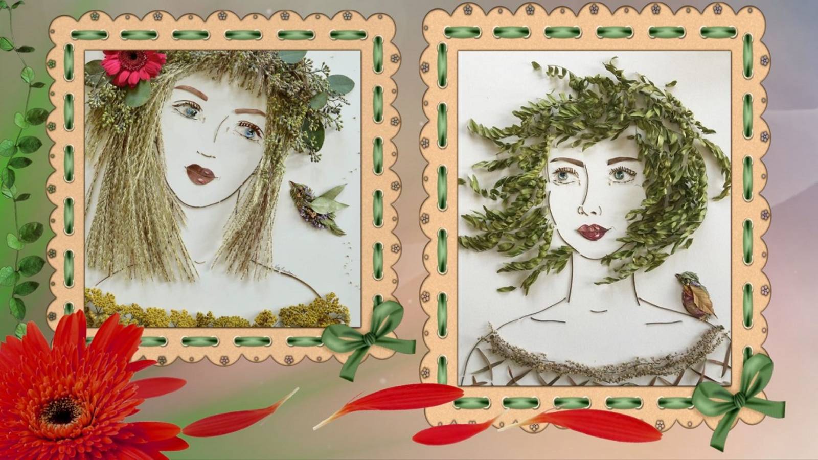 Флористические портреты… Художница из Чикаго Вики Роулинс (Vicki Rawlins)… Музыка Сергея Чекалина
