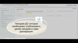 СРД: Где найти «кнопку публикации» в черновике  декларации