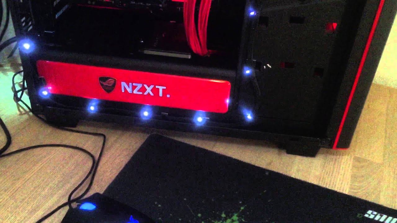 Nzxt h440 & thermaltake riing 140mm red led fan смотреть онлайн