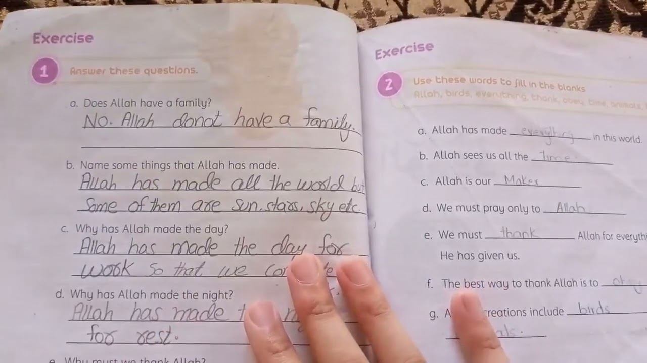 OXFORD ISLAMIYAT GRADE 3 UNIT NO 2 ALLAH reading plus EXERCISE SOLUTION with urdu explanation смотреть онлайн