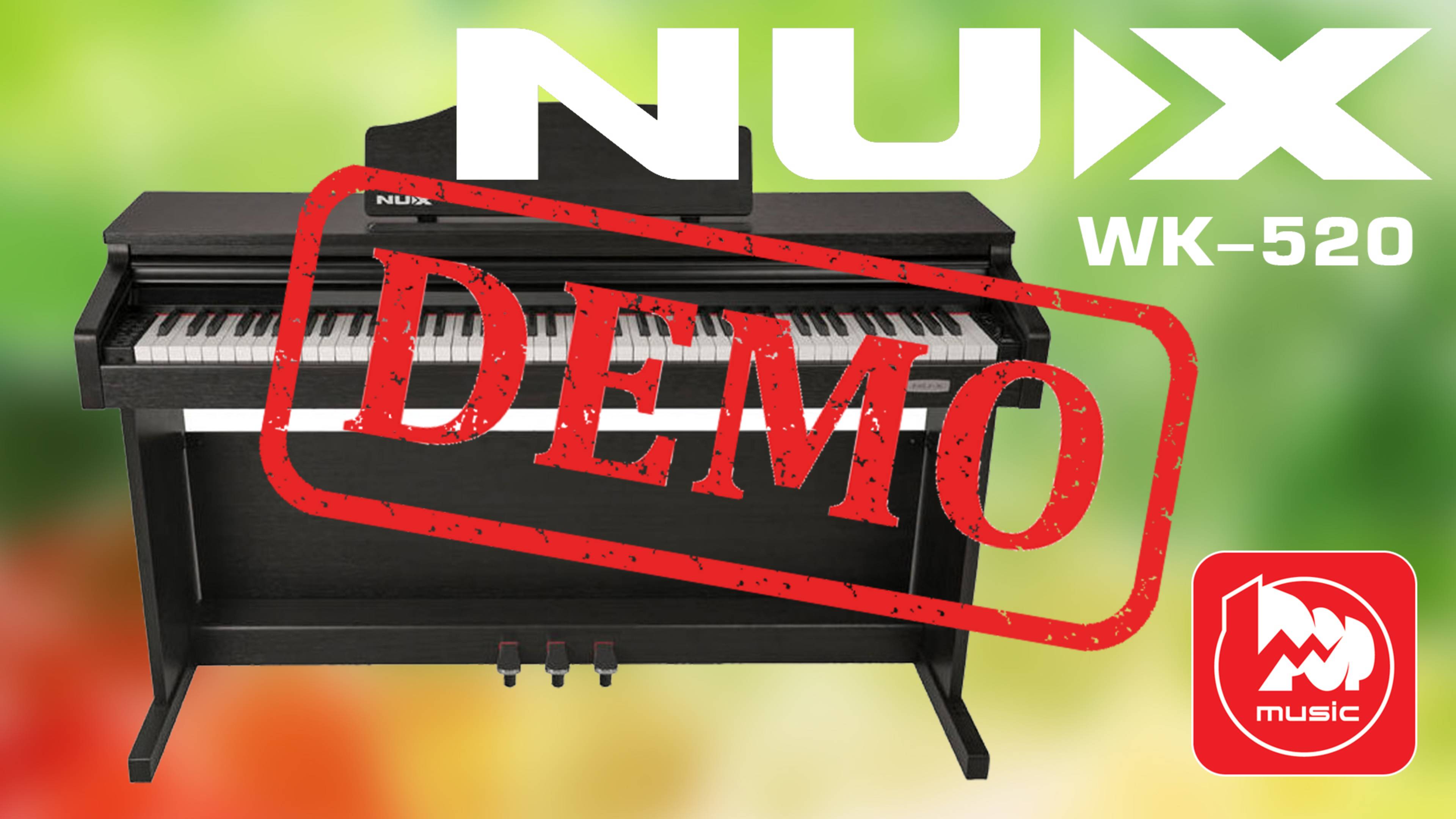 Цифровое пианино NUX WK-520-BROWN - демонстрация звучания смотреть онлайн