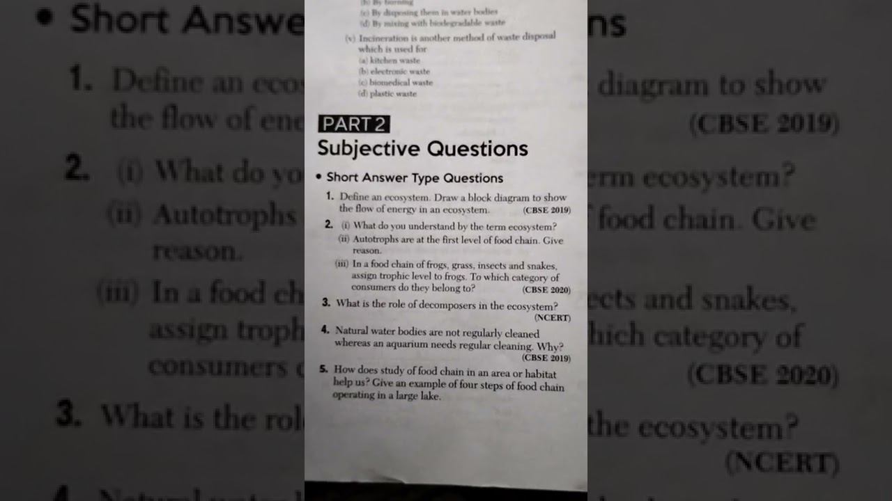 some important question form chapter 15 our environment. (science) class 10th for terms 2 . смотреть онлайн